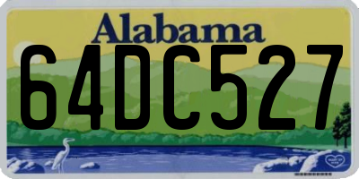 AL license plate 64DC527