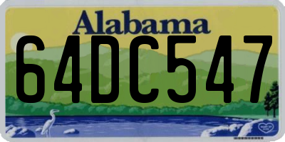 AL license plate 64DC547