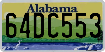 AL license plate 64DC553