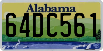 AL license plate 64DC561