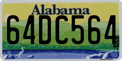 AL license plate 64DC564