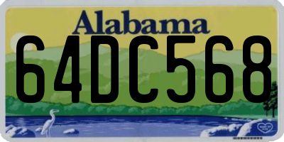 AL license plate 64DC568
