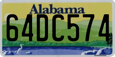 AL license plate 64DC574
