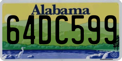AL license plate 64DC599