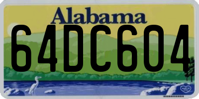 AL license plate 64DC604