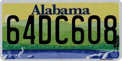 AL license plate 64DC608