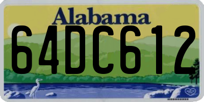 AL license plate 64DC612
