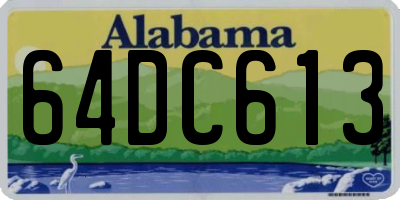 AL license plate 64DC613