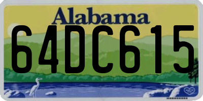 AL license plate 64DC615