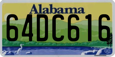 AL license plate 64DC616