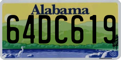 AL license plate 64DC619