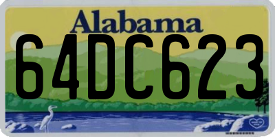 AL license plate 64DC623