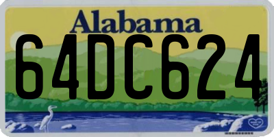 AL license plate 64DC624