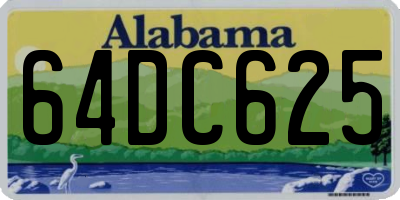 AL license plate 64DC625