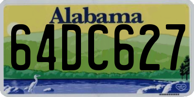 AL license plate 64DC627