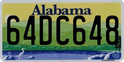 AL license plate 64DC648