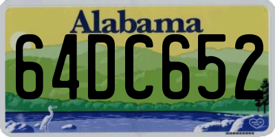 AL license plate 64DC652