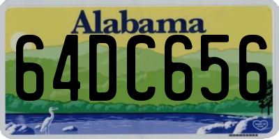 AL license plate 64DC656