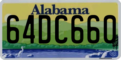 AL license plate 64DC660
