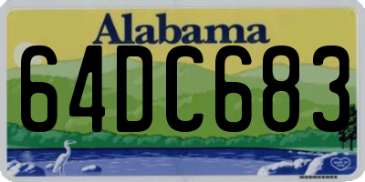 AL license plate 64DC683