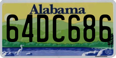 AL license plate 64DC686