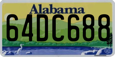 AL license plate 64DC688