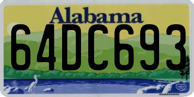 AL license plate 64DC693