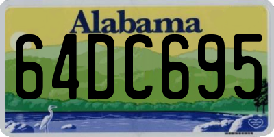 AL license plate 64DC695