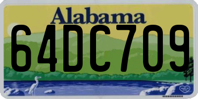 AL license plate 64DC709