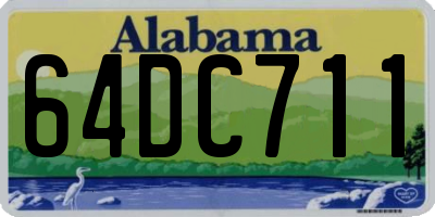AL license plate 64DC711
