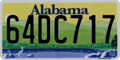 AL license plate 64DC717
