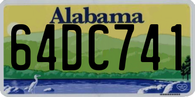 AL license plate 64DC741