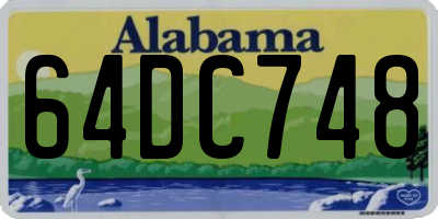 AL license plate 64DC748