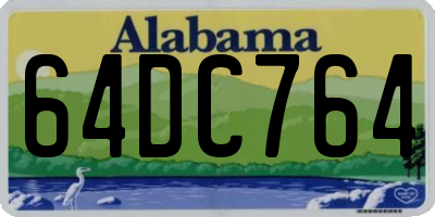 AL license plate 64DC764