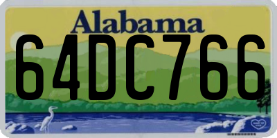 AL license plate 64DC766