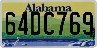 AL license plate 64DC769