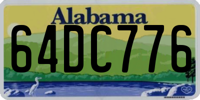 AL license plate 64DC776