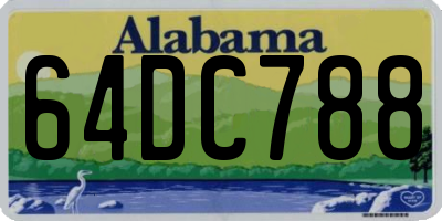 AL license plate 64DC788