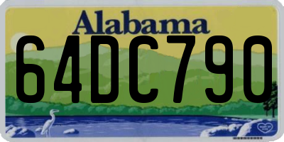 AL license plate 64DC790