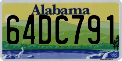 AL license plate 64DC791
