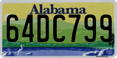AL license plate 64DC799