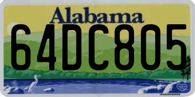 AL license plate 64DC805