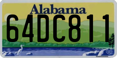 AL license plate 64DC811