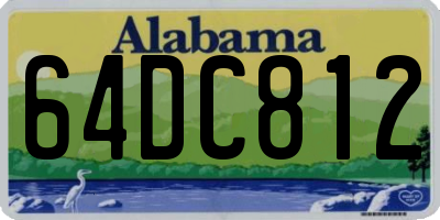 AL license plate 64DC812