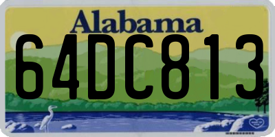 AL license plate 64DC813