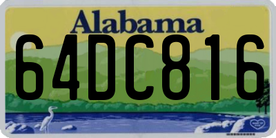 AL license plate 64DC816