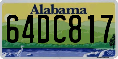 AL license plate 64DC817
