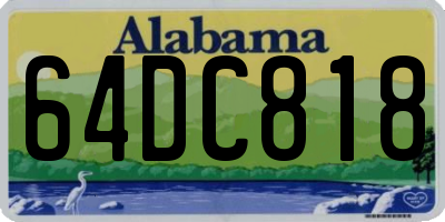 AL license plate 64DC818