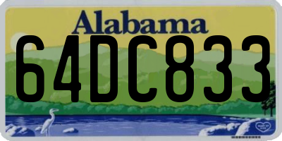 AL license plate 64DC833