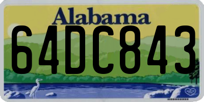 AL license plate 64DC843